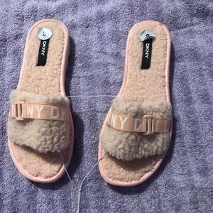 DKNY Faux shearling Sandals